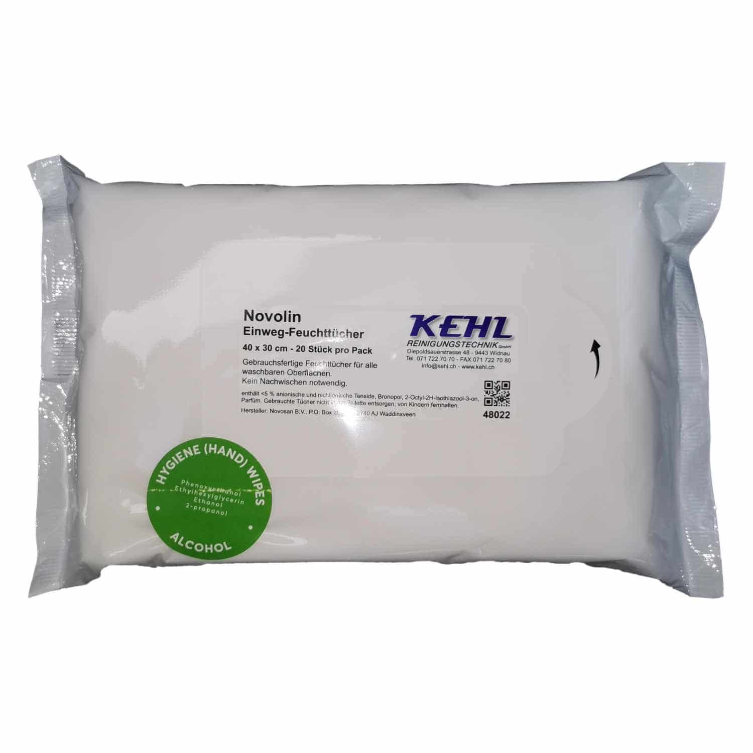 Novolin Einweg-Feuchttücher  40 x 30 cm mit Alkoholreiniger