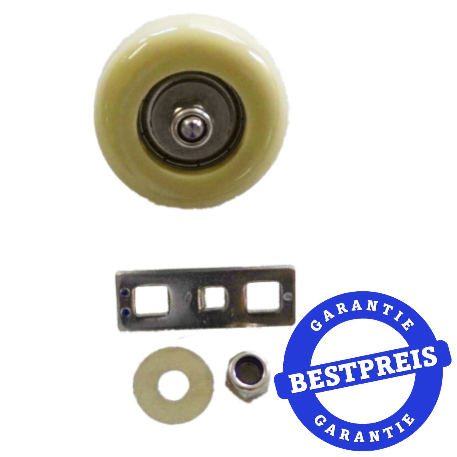 Saugfussrad weiss inkl. Halterung 