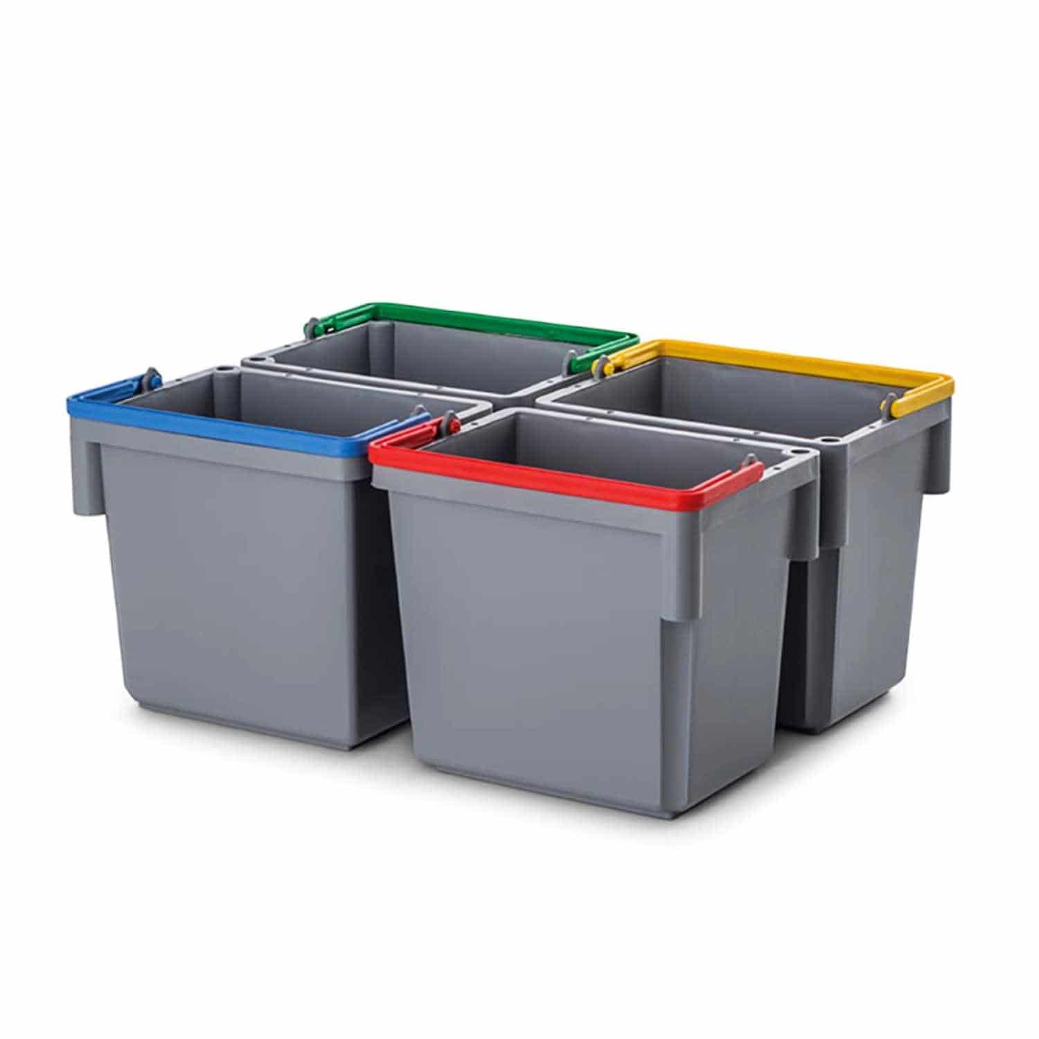 Eimer 4 Liter, grau mit gelbem Griff schwenkbar (Numatic)