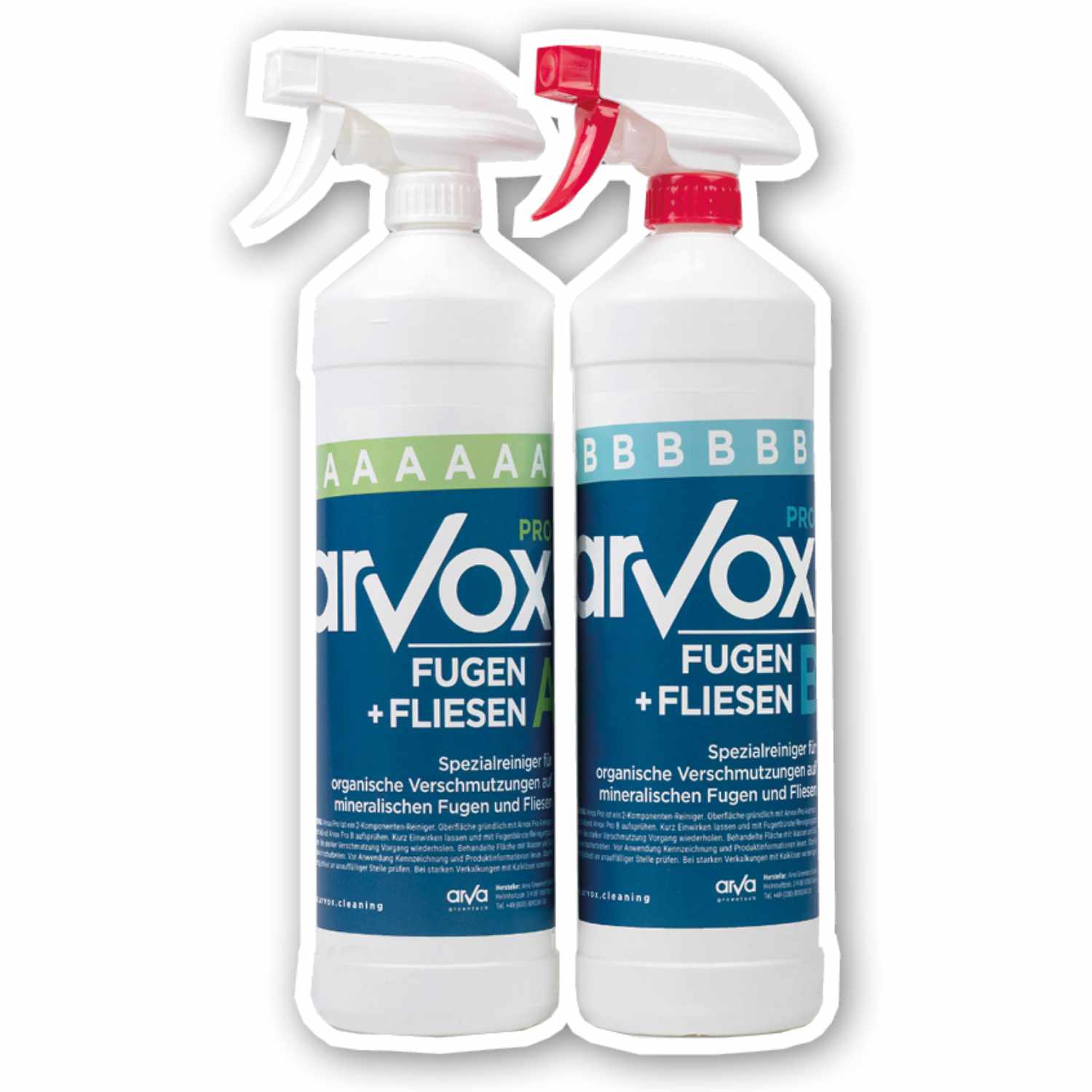 Arvox Pro Fugen + Fliesen 2 x 1 L Set