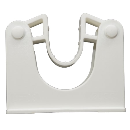 Stielhalterung zu Alu-Geräteleiste weiss Gummi weiss  -  30 - 40 mm