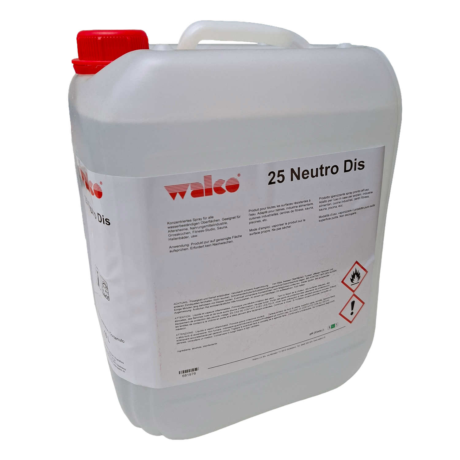 25 - Neutro Dis Hygienereiniger ADR Kl. 3 UN 1987 VGII BK 2