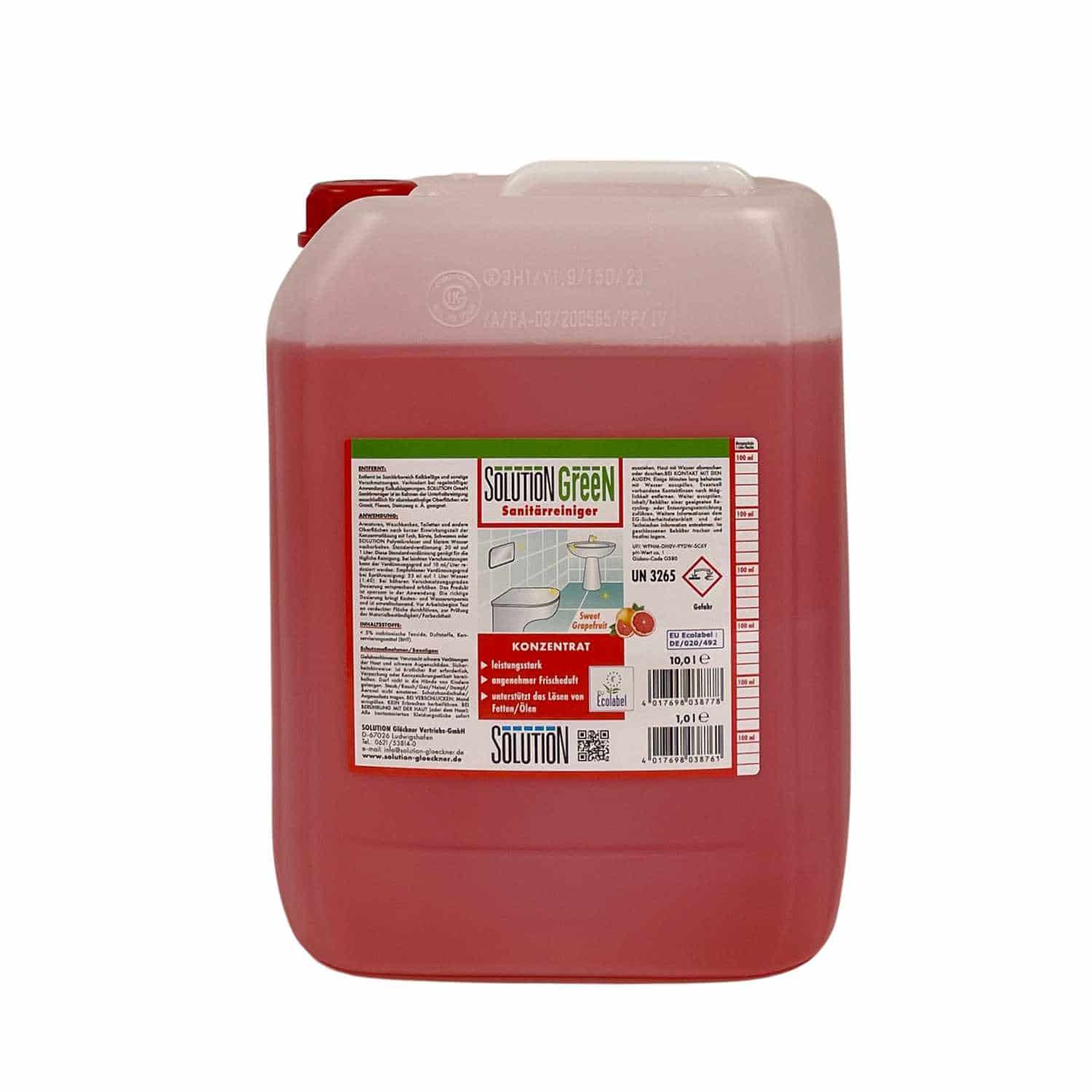 Sanitärreiniger SOLUTION GreeN ADR Kl. 8 UN 3265 VGIII BK 3