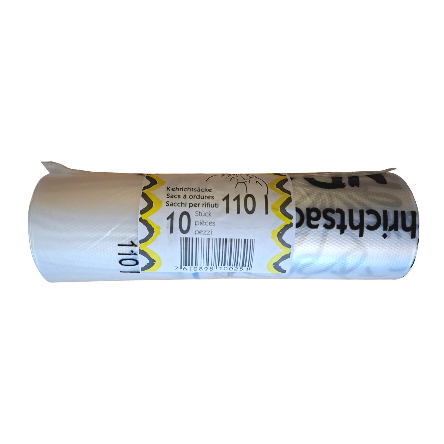 Abfallsack stark 110 Liter transparent Schmalrolle
