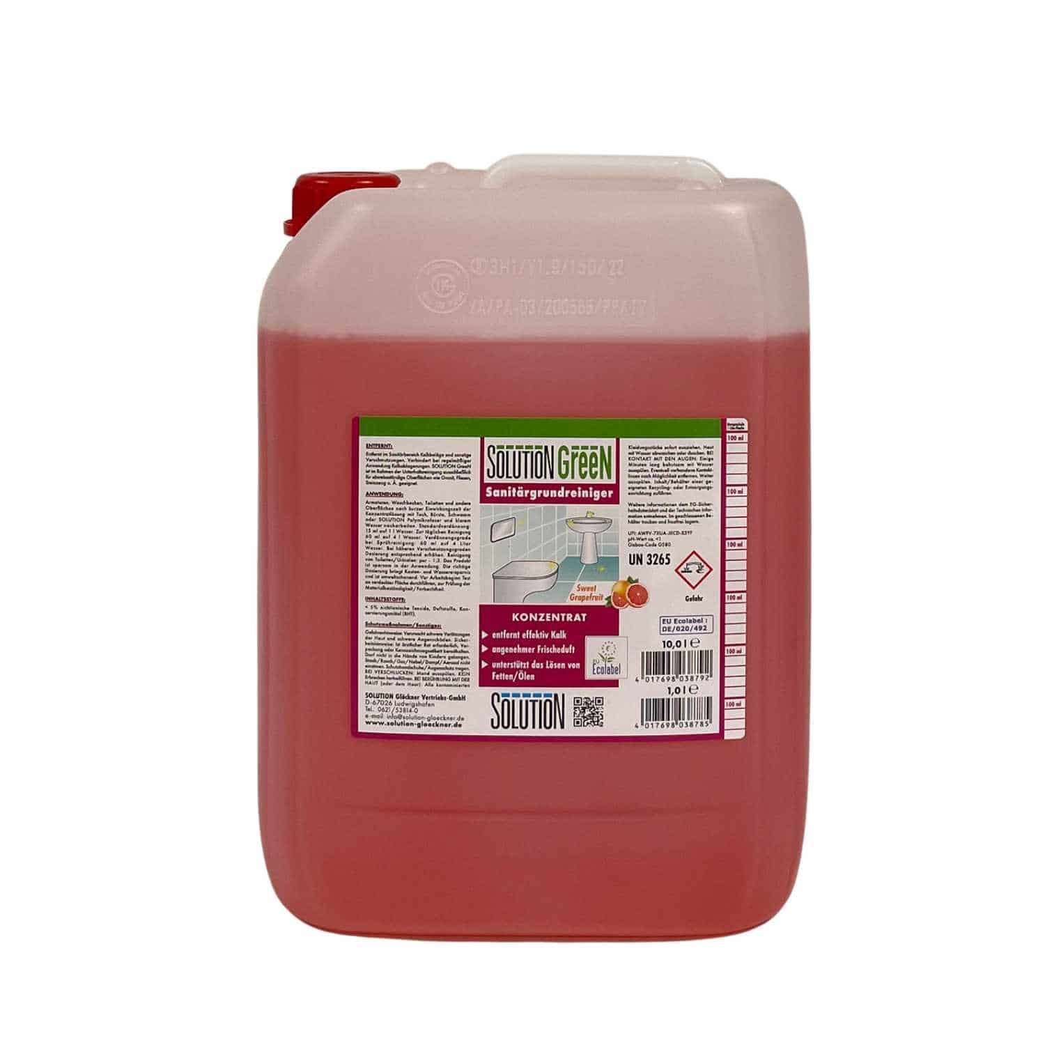 Sanitärgrundreiniger SOLUTION GreeN ADR Kl. 8 UN 3265 VGIII BK 3