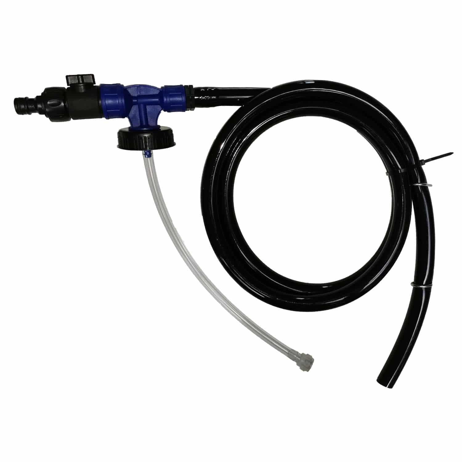 Kanisterdosierer Dosiereinheit MS-01 blau, kurzer Griff, mit Schlauch