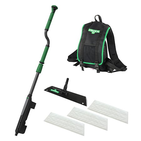 erGO! wax Bodenbeschichtungsset mit Kletthalter, Rucksack und Mopps