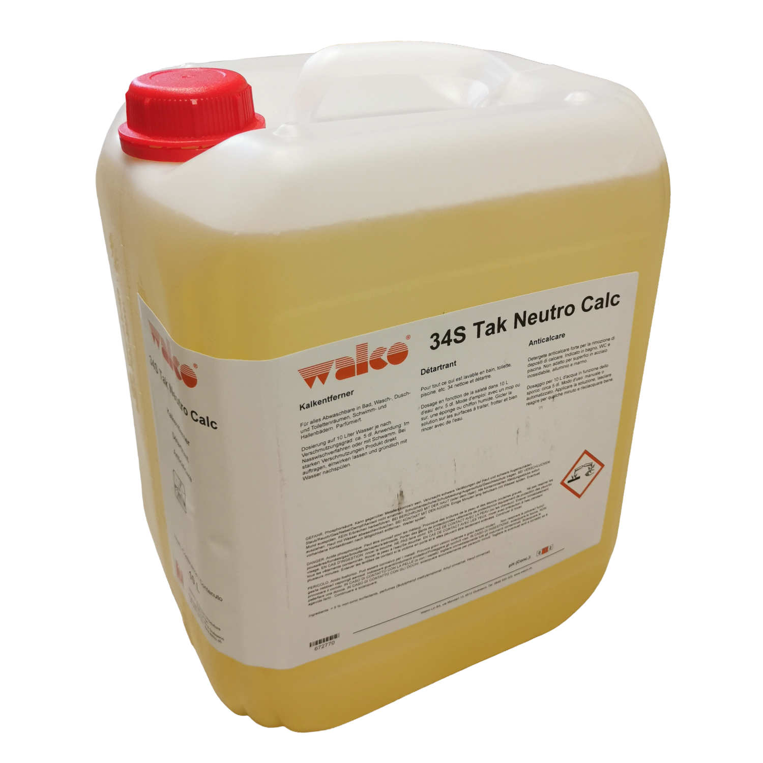 34 S - Kalkentferner Neutro Calc ADR Kl. 8 UN 3264 VGIII BK 3