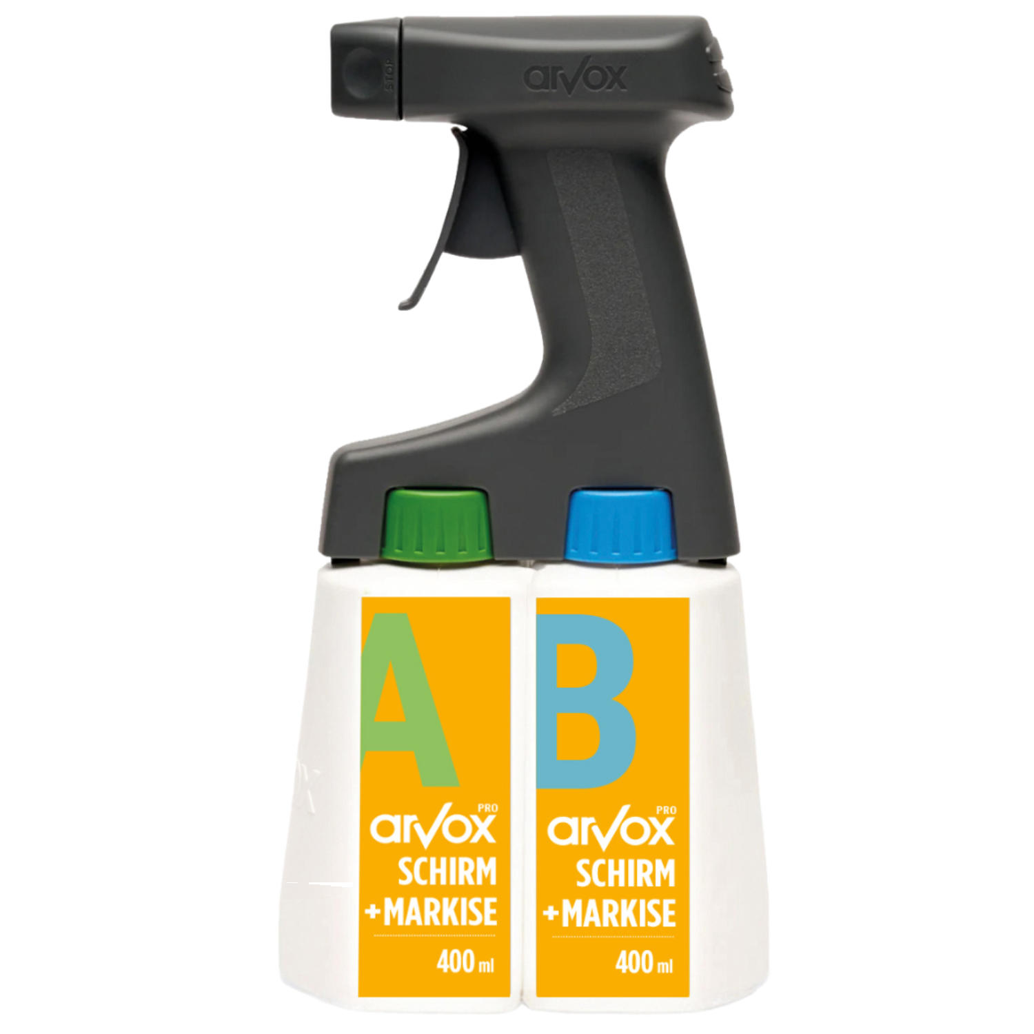 Arvox Pro Schirm + Markisen TwinSprayer 2 x 0.4 Liter