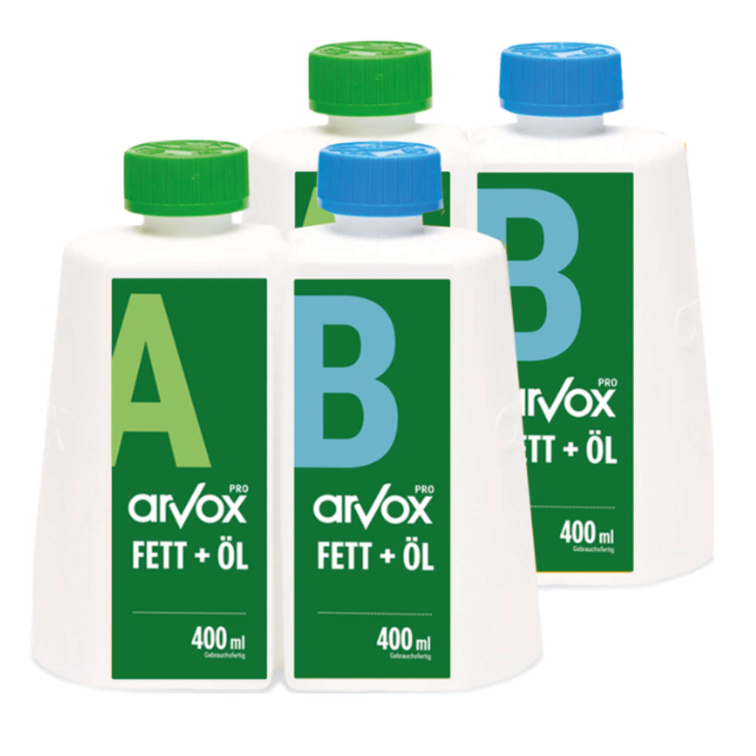 Arvox Pro Fett + Öl Nachfüller zu TwinSprayer - je 1 Flasche A+B 400 ml