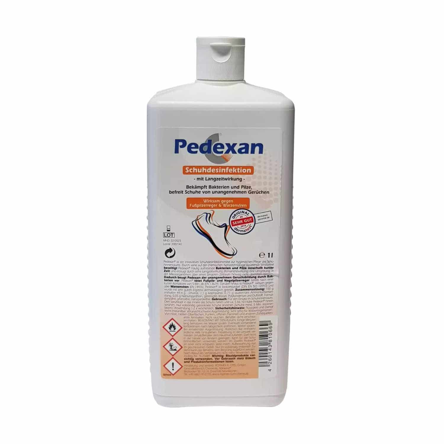 Pedexan Schuhdesinfektion 1 Liter 6 Stück pro Karton (inkl. VOC)