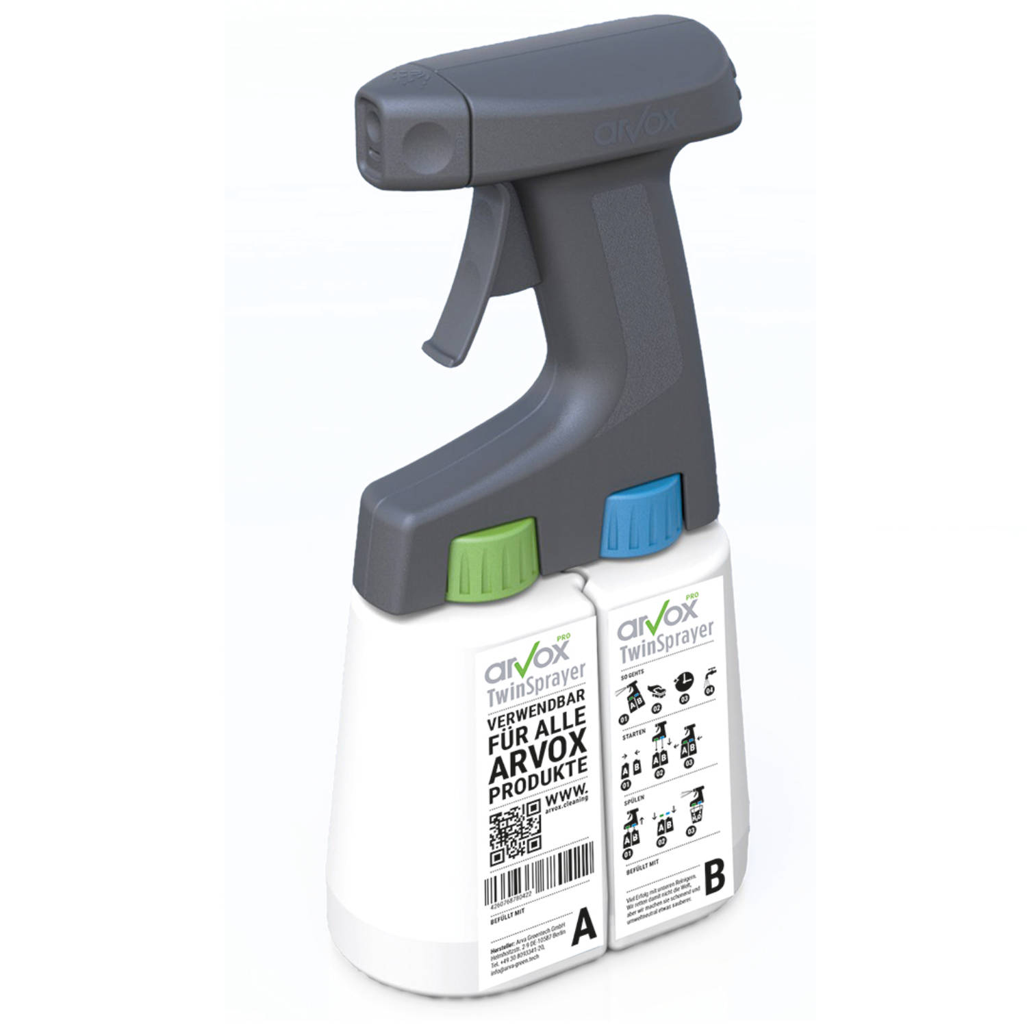 Arvox Twin Sprayer inklusive 2x0.4 L Leerflaschen