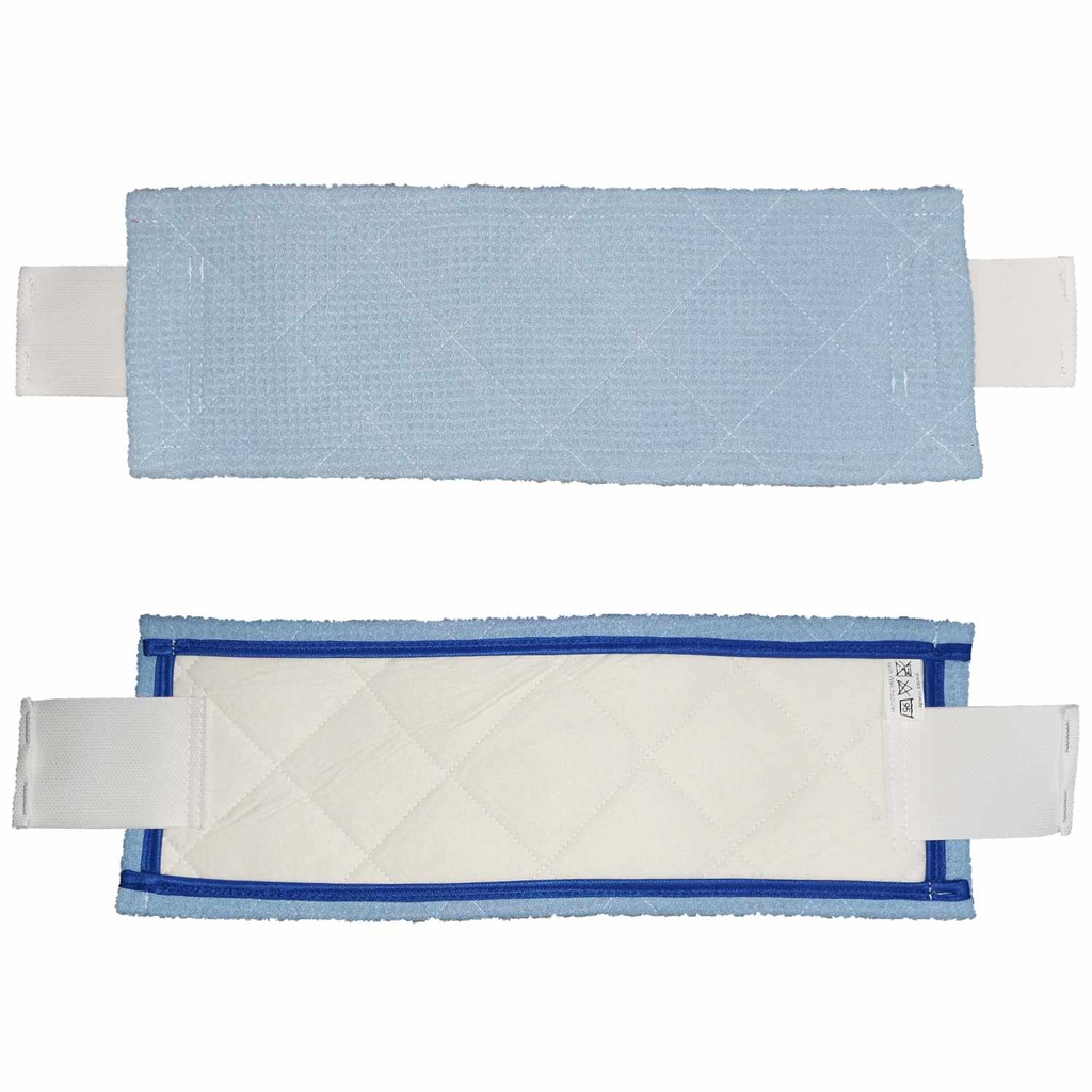 [47540B] Nano-Waffeltuch-Mopp (blau, 40 x 11 cm — Laschen)