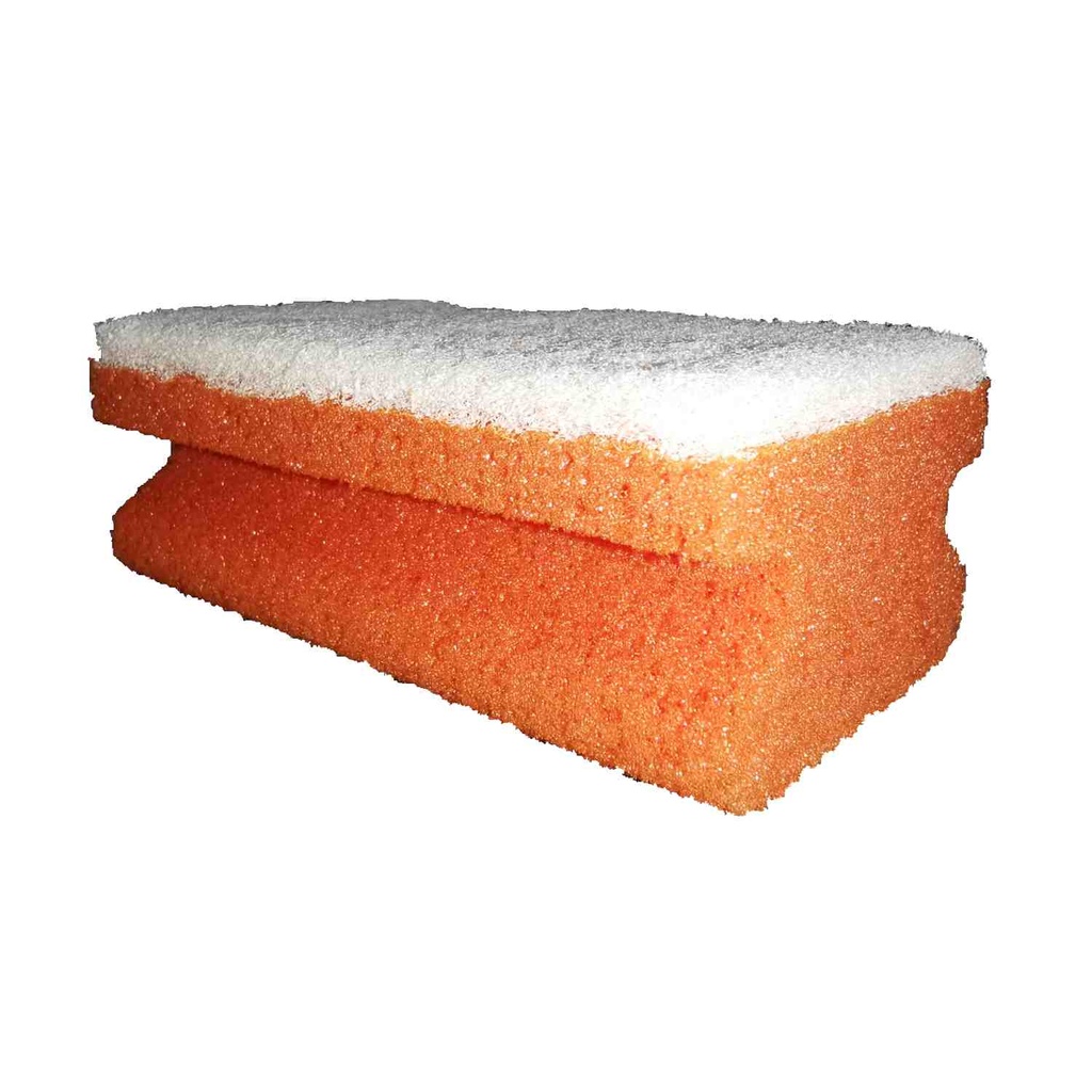 [46013] Pad-Schwamm  orange/weiss