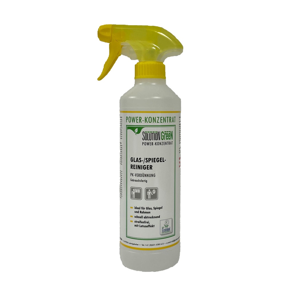 Sprühflasche - Glas-/Spiegelreiniger - 500 ml