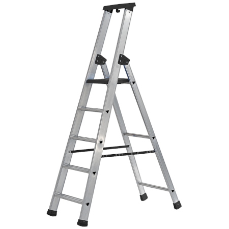 [30332] Stehleiter mit Plattform und Sicherheitsgeländer (4-stufig - 161 cm)